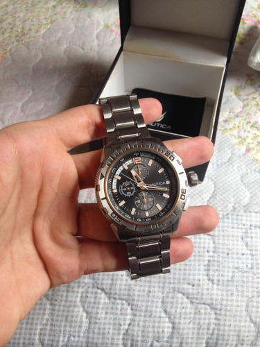 Nautica Nst 101 Chrono Stainless Steel Bracelet A24550g