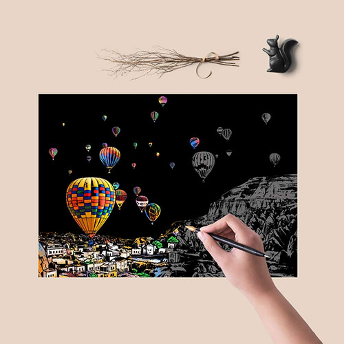 Scratch Art Hojas Para Rascar A4 Paisajes America/europa 8u.