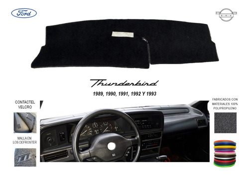 Cubre Tablero Ford Thunderbird Modelos 1989-1993