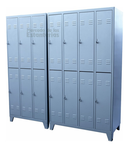 Guardarropas Locker Metalico Vestuario 8 Puertas Cortas
