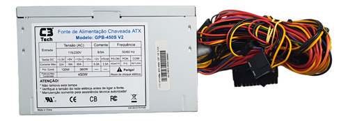 Fonte De Alimentação Para Pc C3tech Gpb-450s 450w - Sem Uso