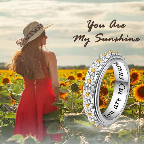 Anillo Ajustable Antiestrés Giratorio Var Diseños