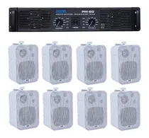 Comprar Musica Funcional Potencia + 8 Parlantes Moon Blancos Esdj