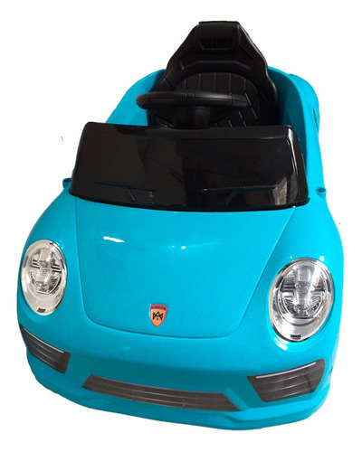 Carrinho Eletrico Infantil Mini Porsche Esportivo Azul Sons