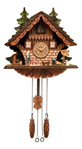 comprar Relógio Cuco De Parede A Pilhas Madeira Quartz 530017 Herweg