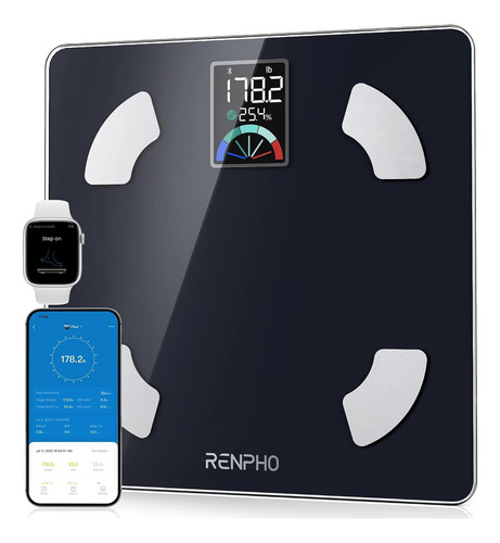 Báscula Inteligente Renpho C/wifi/bluetooth - Negro/plata