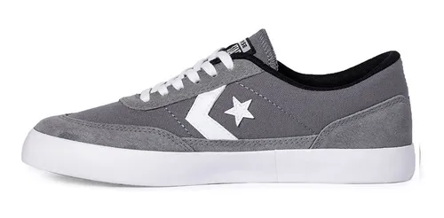 tetraedro demanda empeñar Zapatillas Converse Modelo Net Star Gris Blanco Cuero Lona