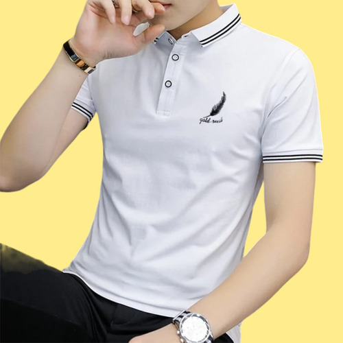 Polos Camiseros Manga Corta Para Hombres, Polo Slim Fit 