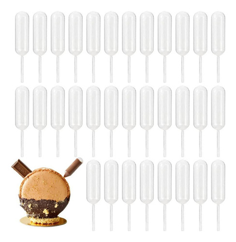 200 Pipetas De Plástico De 4 Ml Para Cupcakes Cuentagotas