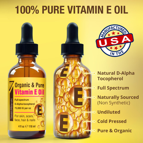 Aceite De Vitamina E Seven Minerals, Ultra Puro, 75 000 Ui,