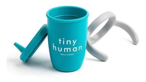 Vaso Antiderrame De Silicona - 3 En 1 - Marca Bella Tunno Color Turquesa