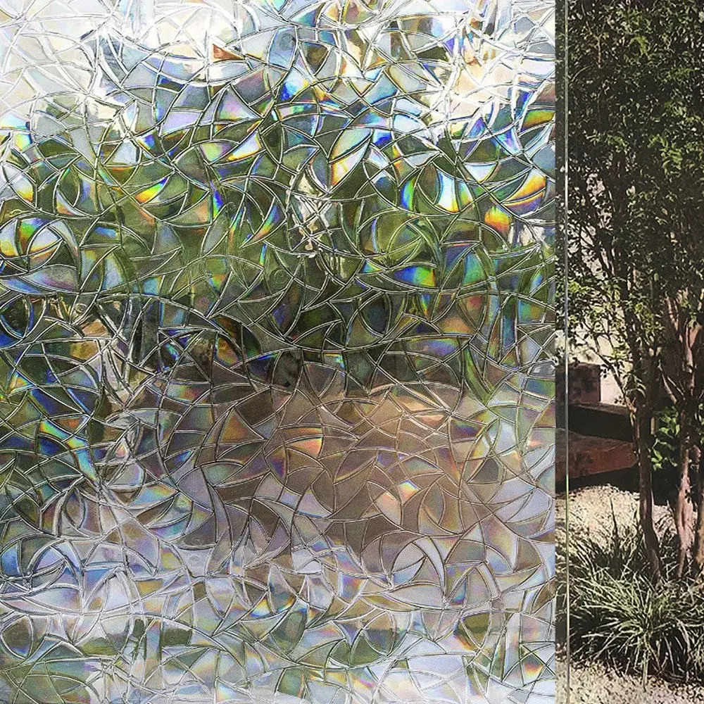 Adesivo Pelicula Mosaico Mandala 3d Para Vidro Janela Box Cor Transparente