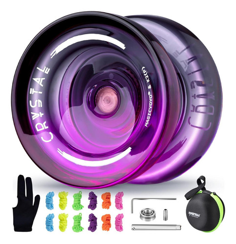 Yoyo Profesional Magicyoyo K2 Cristal Negro Púrpura