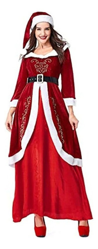 Disfraz De Señora Santa Claus Para Mujer, Vestidos De Santa