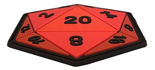 Parche Moral De Pvc D20 Dice ' Moral Divertido, Táctico, Par