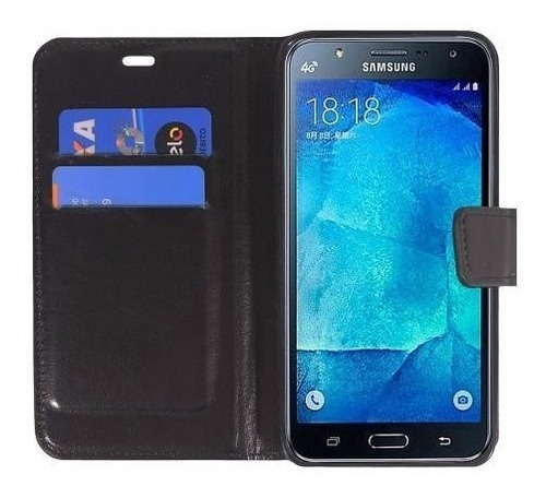 Case Carteira Couro Samsung Galaxy J7 Duos 2016 + Vidro 9h