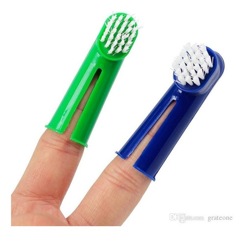 Cepillo Dientes Perros Gatos X 3 Doble Cabezal Dedo Mcentro
