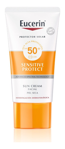 Protector Solar Eucerin Fps50+ Sensitive Creme Facial 50ml