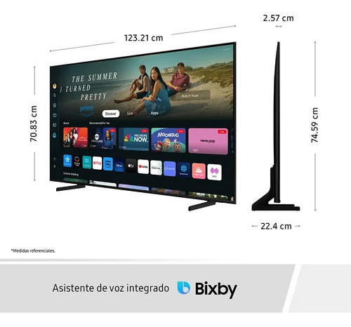Tv Samsung 55'' Qled 4k Q60d Tizen Os Smart Tv (2024)