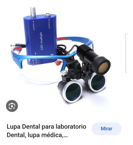 Lupas Binoculares Dental 2.5x420 Con Luz Batería Maletin