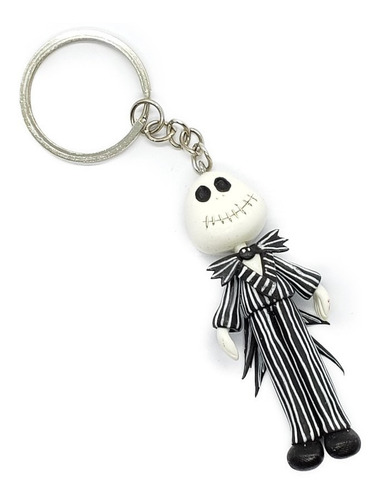 Llavero De Calavera Traje Pasta Francesa Y Acero +estuche N1 Color Plateado