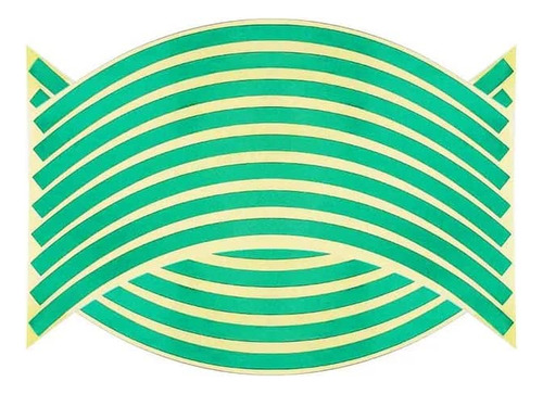 Kit De Sticker Adhesivos Reflectivos Para Llantas Verde