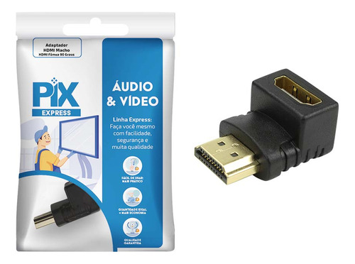 Adaptador Hdmi Macho / Hdmi Femea 90 Graus