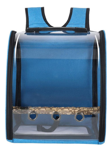 Saco Porta-pássaros Mochila Gaiola Papagaio 31x20x40cm Azul