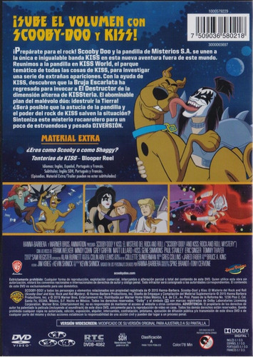 Scooby Doo Y Kiss El Misterio Del Rock And Roll Pelicula Dvd