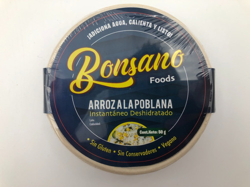 Arroz Blanco A La Poblana Deshidratado Instantan Bonsano 50g