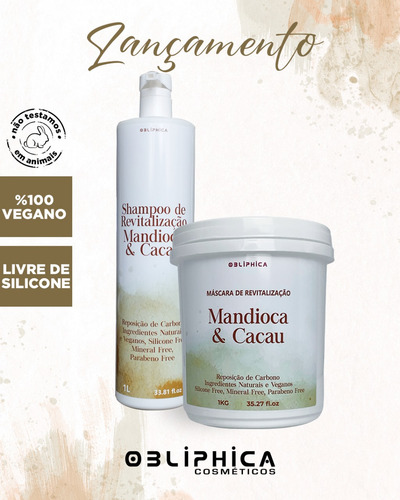 Shampoo Mandioca E Cacau De Revitalização Kaedo Obliphica 1l