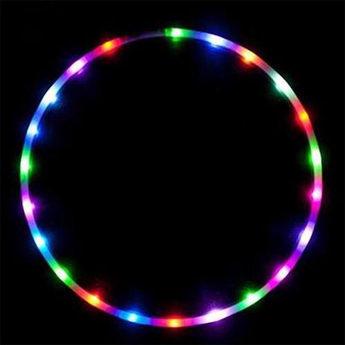 Aros Hula Hoop Led Luces Rgb Fitness Dance Baile Colapsable