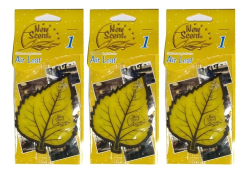 Aromatizante Folha P/carro Air Leaf New Scent C/3 - N1 Amare