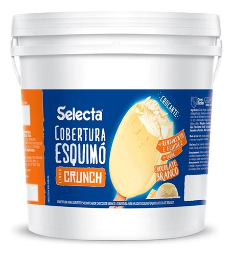 Cobertura Esquimo Crunch Chocolate Branco 12 Kg
