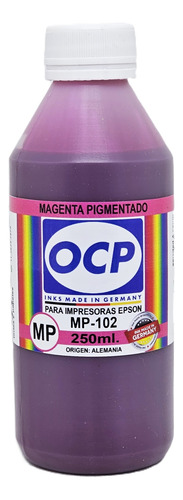 Tinta Alemana Ocp Pigmentada Para Epson L15150 L6490 250ml. Magenta Pigmentado