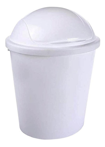 Cesto De Basura Flip Plasutil Color Blanco De 4.9l Febo