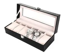Comprar Organizador Caja Porta 6 Relojes Diseño Piel De Cocodrilo