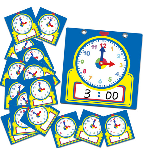 Junkin Kit De Reloj De Enseanza De 25 Piezas, Relojes De Prc