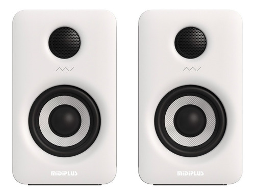 Imagen 4 de 8 de Monitores Estudio Activos Midiplus Mi5 Bluetooth Blanco Par
