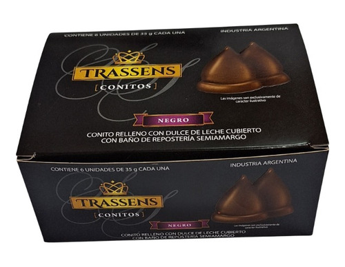 Conitos Rellenos Trassens X 6 Unidades Dulce De Leche