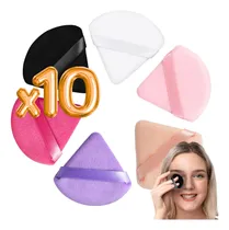 Comprar Set 10 Esponjas Puffs Blender Polvo Triángulo Maquillaje 