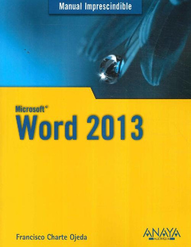 Libro Word 2013 Microsoft Manual Imprescindible De Francisco