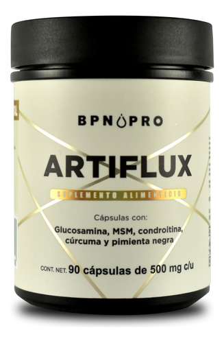 BPN PRO Artiflux. Glucosamina, Msm, Condroitina, Cúrcuma y Pimienta Negra. 90 Cápsulas sin sabor.