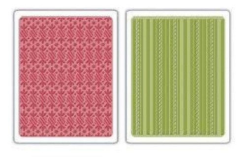 Sizzix - Placas Para Textura - Tema Floral E Listras - Peppe