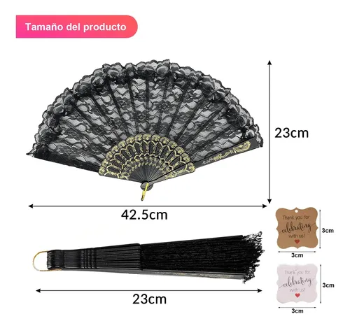 10pzs Abanicos De Tela Y Plástico Recuerdo De Boda Fiesta | MercadoLibre