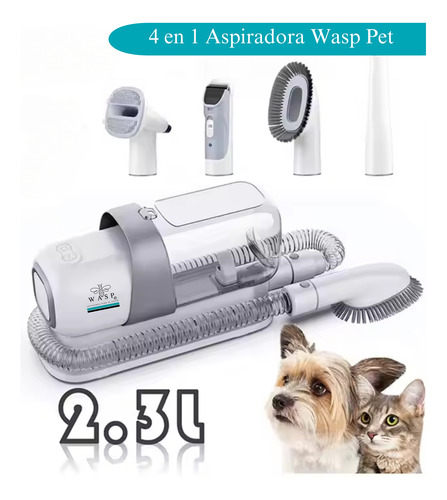 Aspiradora Wasp Pet 4 En 1, Para Pelos De Mascotas