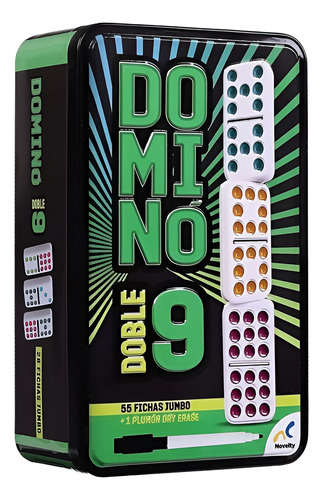 Domino Doble 9 Fichas De Colores Con Plumon Didactico