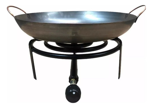 Paellera De Hierro Reforzado 40cm + Quemador Multigas 27cm
