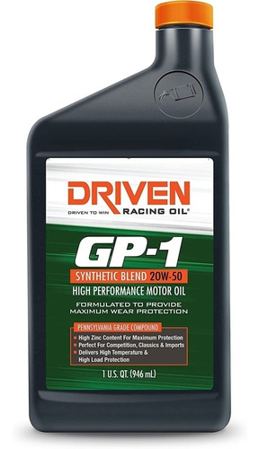 Aceite 20w-50 Semisintético Driven Racing Oil Gp1 6 Pack