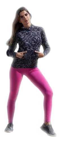 Buzo De Mujer Estampado City Lady Fit Con Capucha Deportivo